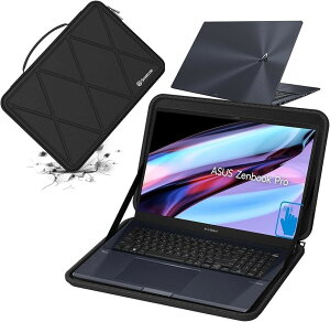 �݊��i �n�[�hEVA�ی�X���[�u�P�[�X 17.3�C���` ASUS Zenbook Pro ���b�v�g�b�v��p �n�[�h�P�[�X �h�� 360�x�ϏՌ� M116 (Black, For ASUS 17.3�C���`�iM116�j)