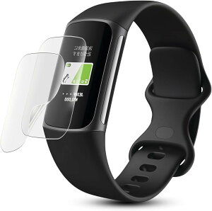 �t���ی�ɍœK�A���`�O���A �t�B����2���Z�b�g Charge5 / Fitbit Charge6 ��p �t���ی�t�B���� �ی���ʔ��Q TPU�f�ގg�p�A�C�A�E�w��h�~ ���˒ጸ�A�X�N���b�`�h�~�A�����ɂ��� �Ή� (MJO-JAC-