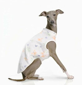 イタグレ服 春夏用 小型犬 中型犬 コットン ソフトタンクトップ (ホワイト, M)