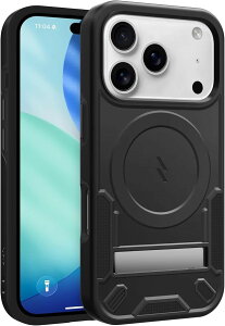 ZIZOiPhone 17 Pro �p �P�[�X MagSafe�Ή� �ČRMIL�K�i 516.6�����e�X�g�� �ϏՌ� �X�����݌v �L�b�N�X�^���h�t�� Transform �V���[�Y (�u���b�N / �u���b�N, iPhone 17 Pro)