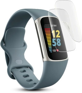 �A���`�O���A �t�B���� 2���Z�b�g Charge5 / Fitbit Charge6 �p �t���ی�t�B���� ���˒ጸ/��TPU�f��/�S�ʕی�/�h�C�A/�h�w��/�X�N���b�`�h�~ �Ή��t�B���� (09C-DAL-L803)