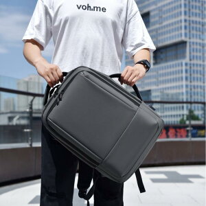 リュック メンズ ビジネス カジュアル 大容量 拡張 旅行 通勤 PCバッグ 男性用 バックパック 鞄 オックスフォード布 無地 黒 青 グレー 緑
