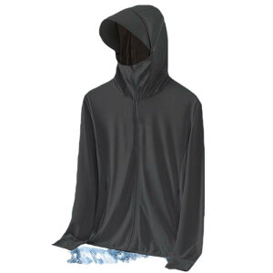マウンテンパーカー メンズ 接触冷感 ラッシュガード 薄手 通気性 撥水 速乾 UVカット 紫外線対策 フード付き アウトドア 釣り スポーツウェア ウィンドブレーカー ジャケット 春夏 男性用