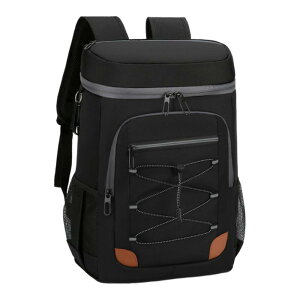 クーラーボックス 保冷リュック リュック式クーラー 大容量 25L 小型 保冷バック クーラーバック 折りたたみ収納 保冷 防水 軽量 買い物 キャンプ レジャー ピクニックお花見 運動会 (ブラッ