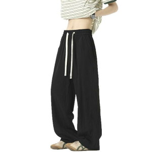 スポーツ ウェア メンズ 速乾性 ストレート パンツ 接触冷感 薄手 伸縮性 ウエスト紐 普段使い 部屋着 グレー ブラック カーキ グリーン