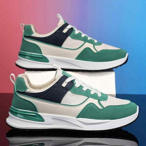 スニーカー メンズ 男性用 ランニングシューズ 運動靴 レザーシューズ カジュアルシューズ 普段使い 通気性 厚底 ローカット 白 青 緑