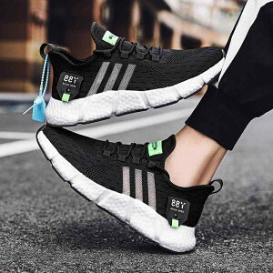 スニーカー メンズ ランニングシューズ 運動靴 通気性 メッシュ 軽量 カジュアル 紐靴 黒 白 緑 青 春夏