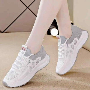 スニーカー レディース 婦人靴 春夏秋 メッシュ 通気性 スポーツ 運動靴 ランニングシューズ カジュアル ローカット フラット ぺたんこ 黒 ブラック グレー ピンク