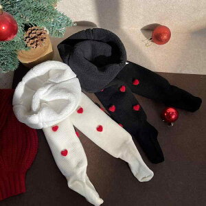 靴下 レディース キッズ ベビー 赤ちゃん用 裏起毛 あったか 連体式 タイツ 厚手 無地 かわいい 秋冬 白色 ピンク系 黒色 灰色(x3)