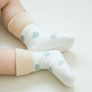 靴下 ベビー 薄手 春夏 波ドット かわいい 赤ちゃん 新生児 綿 リブ 滑り止め付き 4足セット ギフト