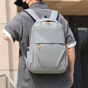 リュック メンズ 男性用 大容量 通学 普段使い 旅行 防水 撥水 USBポート付き オックスフォード布 軽量 14インチPC収納 ブラック グレー