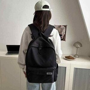 リュック メンズ 男性用 大容量 旅行 鞄 レディース カジュアル デイパック バックパック ビジネス 通勤 通学 A4ファイル対応 14インチPC収納 オックスフォード 無地 黒 白(x2)