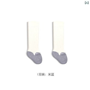 ベビー ロング靴下 新生児 赤ちゃん ソックス 綿 春秋冬 厚手 無地 中筒 ニーハイソックス S M L