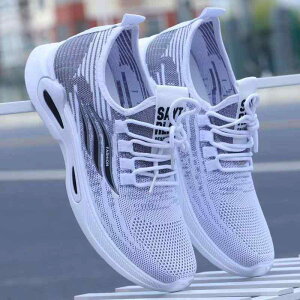 スニーカー メンズ 男性用 運動靴 ランニングシューズ 疲れにくい 蒸れにくい 通気性 普段使い 仕事用 ローカット ラウンドトゥ 軽量 EVA 春夏秋冬 白 グレー 黒