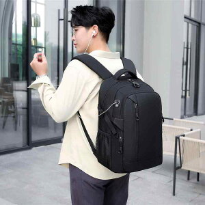 リュック メンズ 男性用 ビジネス 通勤 大容量 5199cm 旅行 鞄 カバン バッグ バックパック オックスフォード布 16インチPC対応 通気性 クッションパッド ブラック