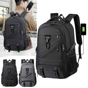 リュック メンズ 男性用 大容量 防水 撥水 旅行 鞄 カバン アウトドア スポーツ 登山 バッグ 軽量 20-35L オックスフォード布 グレー ブラック(x3)