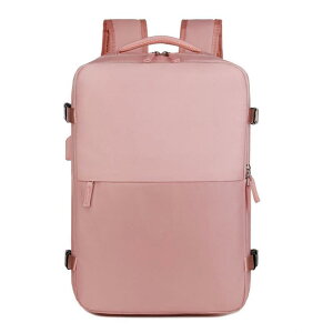 リュック レディース メンズ 軽量 20-35L ポリエステル 旅行 鞄 カジュアル パソコン 14インチ A4 大容量 拡張可能 出張 普段使い かわいい ピンク系(x2)