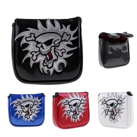 パターカバー マレット 用 磁石タイプ開閉 オデッセイ・テーラーメイド スパイダーパター・センターシャフトに適合 スカル 方型 送料無料