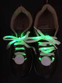光る LED 靴ひも ウォーキング 防犯 交通安全 点燈・点滅(2パタ-ン）