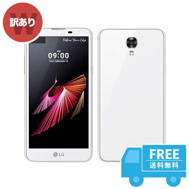 UQ UQ mobile LG X screen LGK500J LGU31 ホワイト 本体 [訳あり] スマホ 中古 送料無料