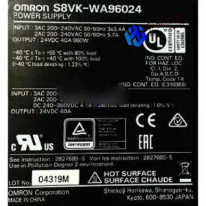 �y�V�i�����������zOMRON �I������ S8VK-WA96024 24VDC 40A �p �X�C�b�`�d���y6�����ۏ؁z
