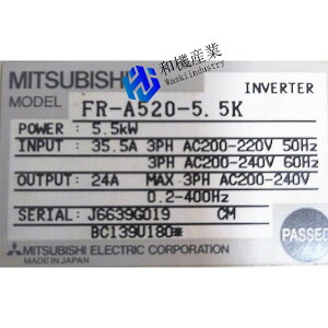 �y�V�i�����������zMITSUBISHI�O�H�d�@ FR-A520-5.5K�y6�����ۏ؁z