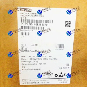 �y�V�i�����������z��SIEMENS �V�[�����X �C���o�[�^ 6SL3224-0BE35-5UA0 PM240 480V 55kW/75kW ���y6�����ۏ؁z