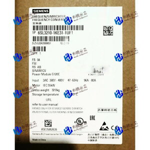 �y�V�i�����������zSIEMENS �V�[�����X �C���o�[�^ 6SL3210-1KE31-1UF1 G120C 480V 55KW ���y6�����ۏ؁z