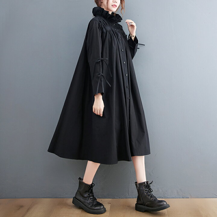 楽天市場】シャツワンピ ワンピース ロングワンピース コート 