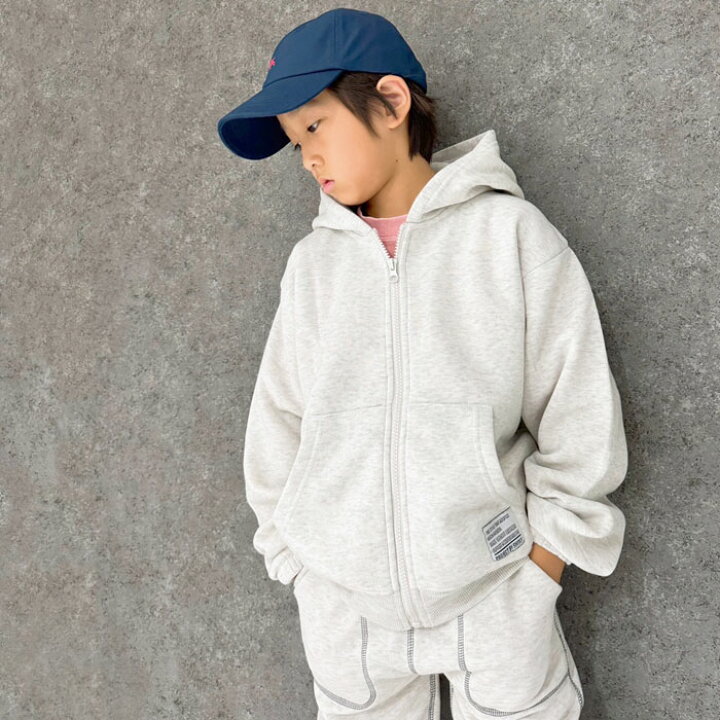 楽天市場】裏起毛ZIPオーバーパーカー キッズ 子供服 男の子 女の子 裏 