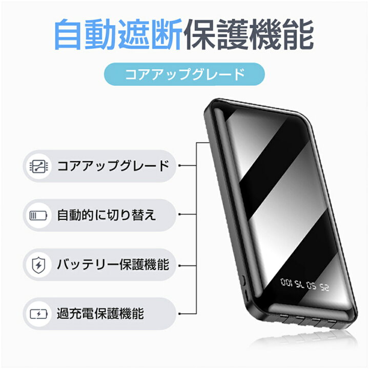 楽天市場 楽天５冠達成 モバイルバッテリー 大容量 000mah 超小型 薄型 超軽量 ワイヤレス プレゼント 充電 小型 ケーブル内蔵 Lightning 高速 急速 Type C タイプc 内蔵 小さい 可愛い スマホ 充電器 Iphone12 Android 22 送料無料 Pse 超軽量 Iphone13 Usb C