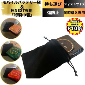 【12月は全品P10倍！モバイルバッテリー極or極NEXTと同時購入で送料無料】 「モバイルバッテリー極&極NEXT専用巾着」 巾着 巾着袋 アクセサリーポーチ 袋 ポーチ 巾着バッグ メイク 小さめ 洗える 印鑑ケース 紐 浴衣 ネックレス ナイロン きんちゃく アクセサリー ケース
