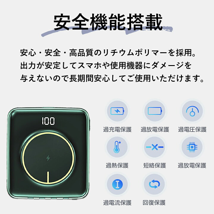楽天市場 楽天１位 モバイルバッテリー 大容量 000mah 超小型 薄型 軽量 Qi対応 ワイヤレス 充電 小型 ケーブル内蔵 Lightning 高速 急速 Type C タイプc 内蔵 小さい 可愛い スマホ 充電器 Iphone12 Android 21 送料無料 Pse Usb C ホワイトデー 災害 可愛い