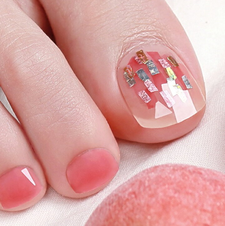 貼るだけ簡単 フット Shopnstory公式 セルフネイル 足 ジェルネイルシール ジェルシール ワンポイント単色パープル フットネイル 即納 国内発送