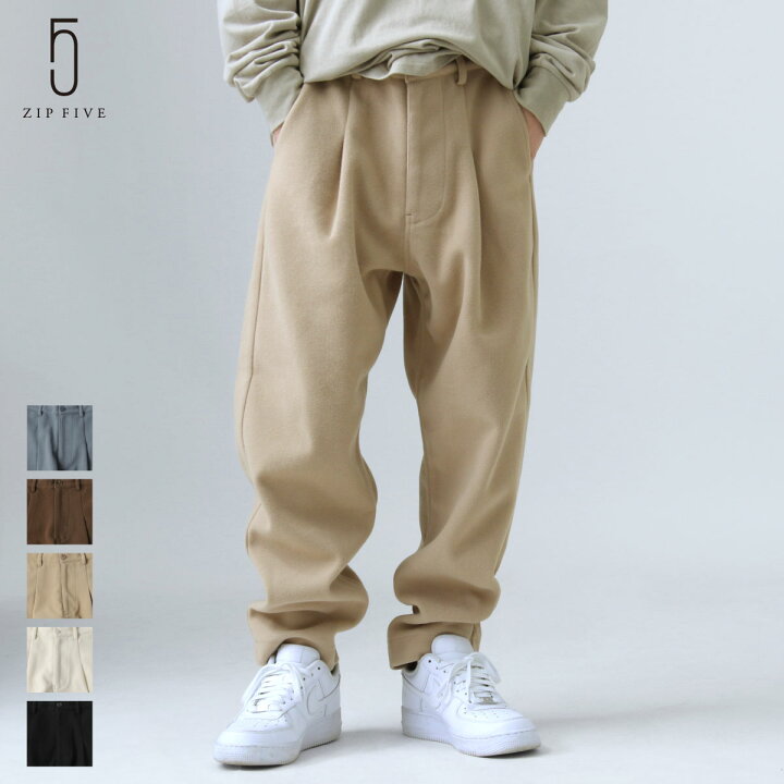 楽天市場 テーパードパンツ メンズ ウールライク ウールパンツ くすみカラー Zip ジップ 036 33sz Zip Five 楽天市場店