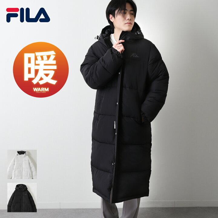 楽天市場 コート メンズ ロングコート ロング丈 アウター フィラ ロゴ刺繍 Zip ジップ Fh7938 Zip Five 楽天市場店