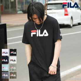 Tシャツ メンズ 半袖Tシャツ 半袖 ロゴプリント ロゴT プリント クルーネック ZIP ジップ FILA フィラ 夏 夏服 メンズ(fh8028)＃