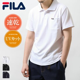 FILA フィラ ポロシャツ メンズ シャツ 半袖 ポロシャツ ポケット付き ロゴ刺繍 ワンポイント ゴルフウェア ZIP ジップ 夏 夏服 メンズ(fh8120)＃