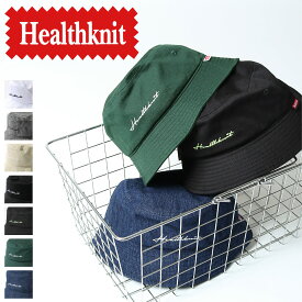 ハット メンズ バケットハット 帽子 ロゴ刺繍 ワンポイント ヘルスニット Healthknit ZIP ジップ (291-4092)