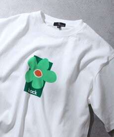 Tシャツ メンズ カットソー 半袖 花柄 フラワーデザイン ロゴ刺繍 ロゴプリント ボタニカル zipfive ジップ (23001-11gz)＃