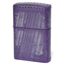 本牛革巻 ブライドルレザー「パープル」◆ZIPPO ジッポー オイルライター 喫煙具 PURPLE 紫