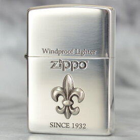 ユリメタル 2YM-1 シルバーいぶし ◆喫煙具 ZIPPO ジッポー オイルライター クール おしゃれ シンプル ワンポイント