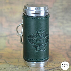 10%OFF配布中◇ オロビアンコ 携帯灰皿 ORA-001◆Orobianco HandyAshtray 喫煙具 ケイハイ 革巻き レザー シリンダー