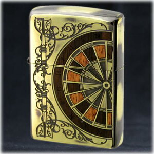�A���e�B�[�N �_�[�c BS ���ʉ��H ��ZIPPO �W�b�|�[ �I�C�� ���C�^�[ �i���� -Antique Style Darts Brass Both Side Design-