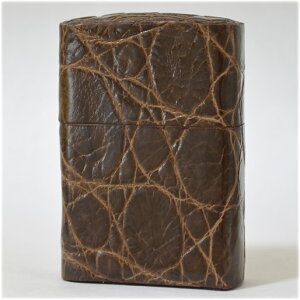 �v���� �{�N���R�_�C���v �u���E�� ��ZIPPO �W�b�|�[ �I�C�� ���C�^�[ �i���� -Crocodile- Leather Brown
