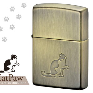 Lbg|[ ʃfUC BS ZIPPO Wb|[ IC C^[ i -Cat Paw Both Design Brass Plate-