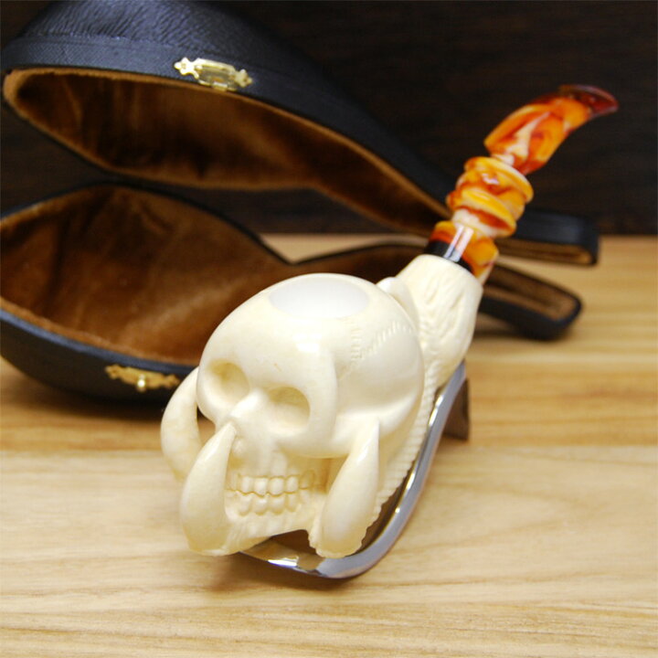 メシャムパイプ ヤニク作 ドクロ