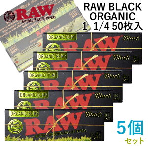 RAW�y�[�p�[ BLACK �u���b�N�E�I�[�K�j�b�N�E1 1/4 50����×5�Z�b�g ����76mm×��44mm�i��j���芪�� �V���O RYO �i���� ���E ����