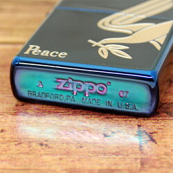 楽天市場 キャンペーン懸賞品 Peace ピース ブルーチタン 喫煙具 Zippo オイルライター ジッポー ブルー たばこ柄 Jt Zippo Specialty Nakamura