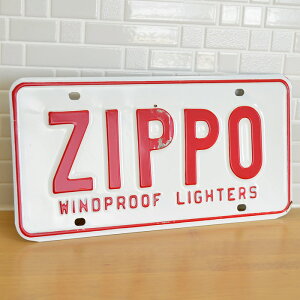 ZIPPO�i���o�[�v���[�g ���B���e�[�W �X�`�[���� ��ZIPPO �W�b�|�[���C�^�[ �ԁ@numberplate �C���e���A